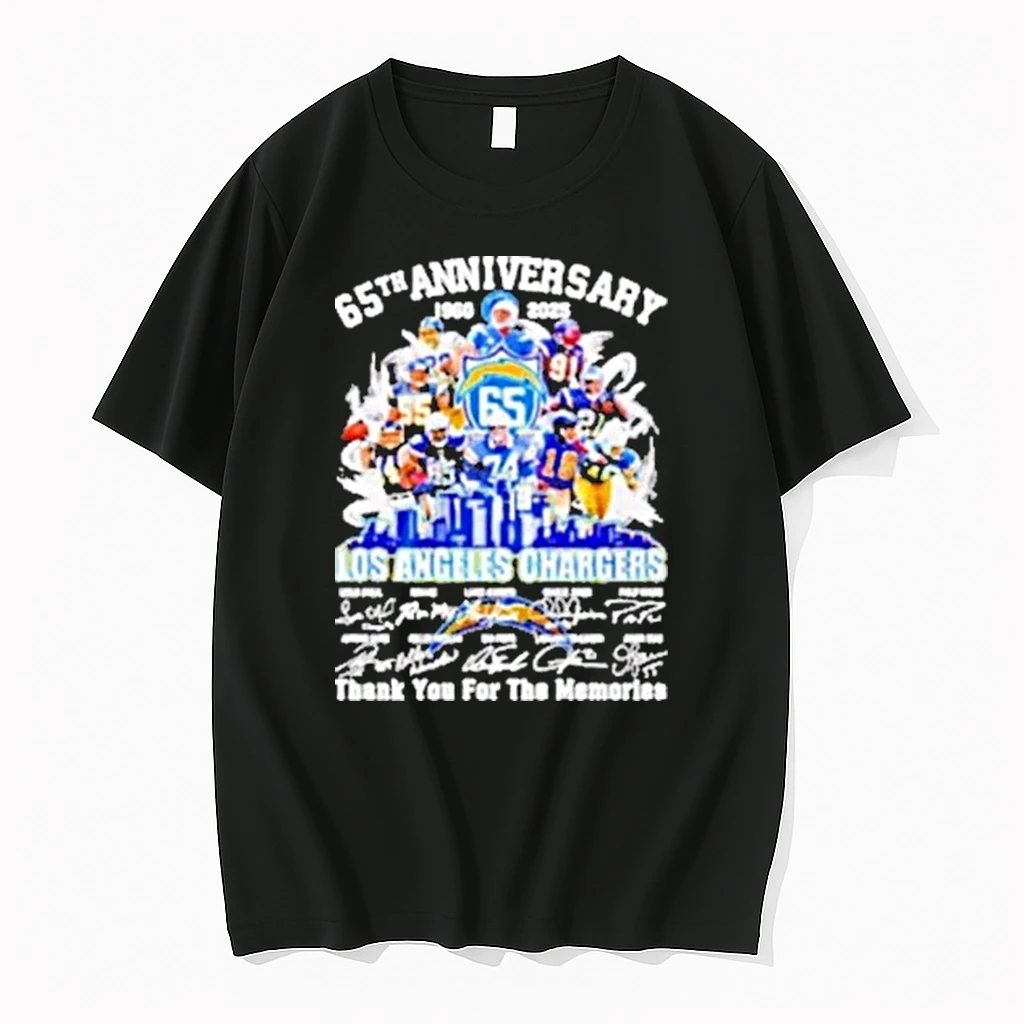 Los Angeles Chargers 65th Anniversary 1960 2025 Thank You For The Memories Shirts
