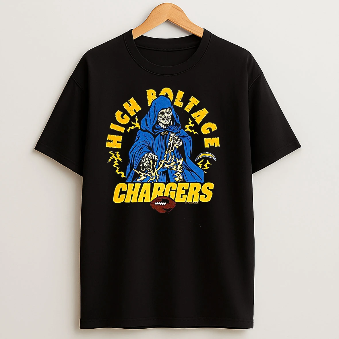 Los Angeles Chargers Nfl X Darth Sidious Star Wars High Roltage T Shirts