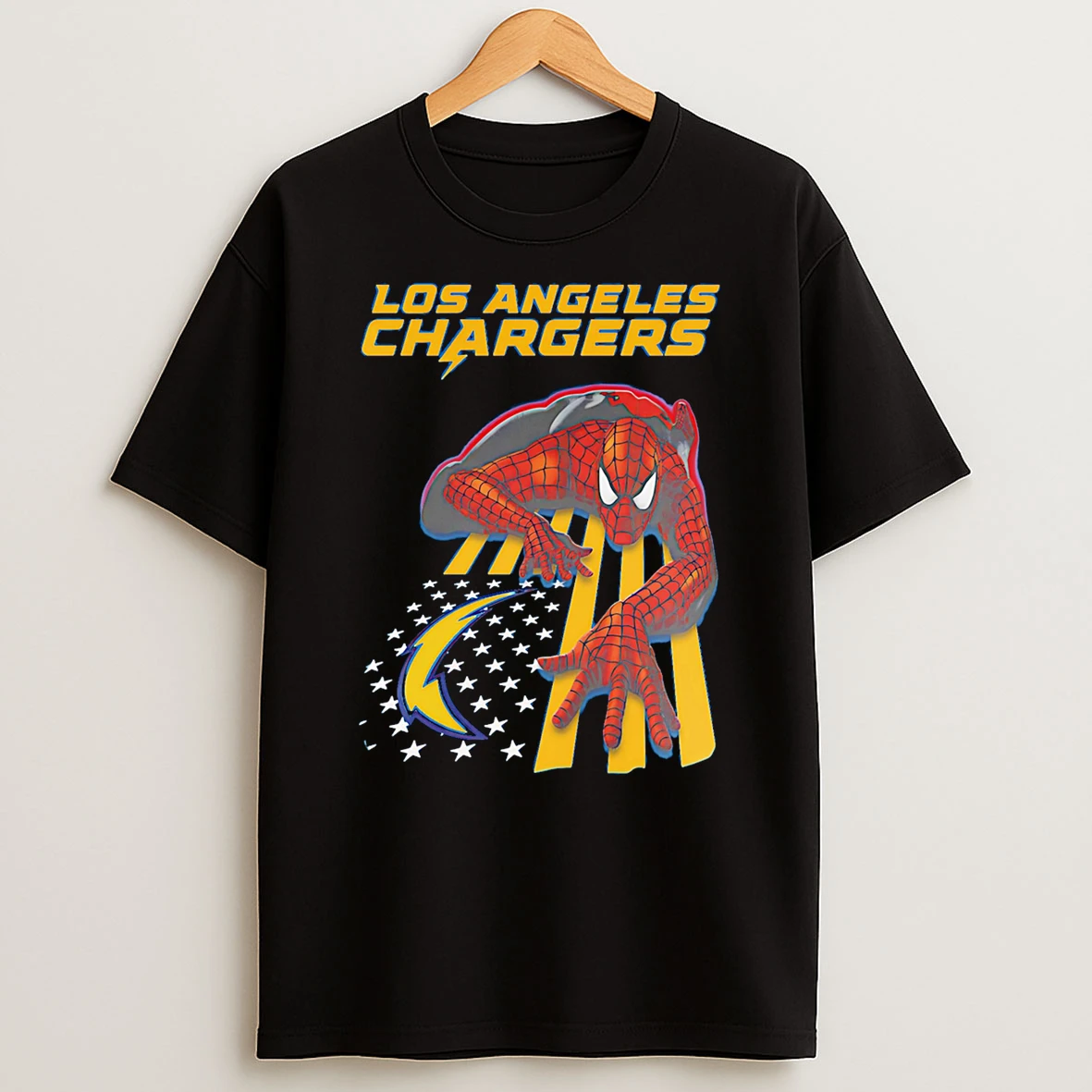 Los Angeles Chargers Spiderman America Flag Shirts