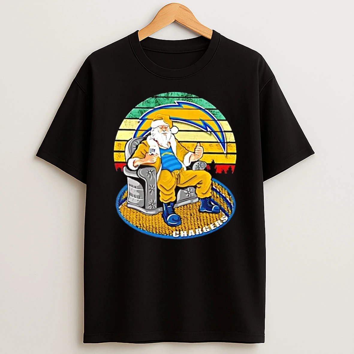 Los Angeles Chargers X Santa Claus Christmas Vintage Shirts