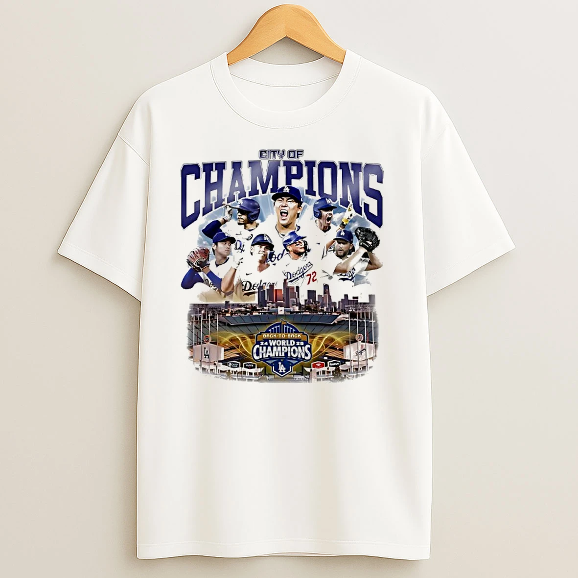 Los Angeles City Of Champions World Series 2025 Vintage T Shirts