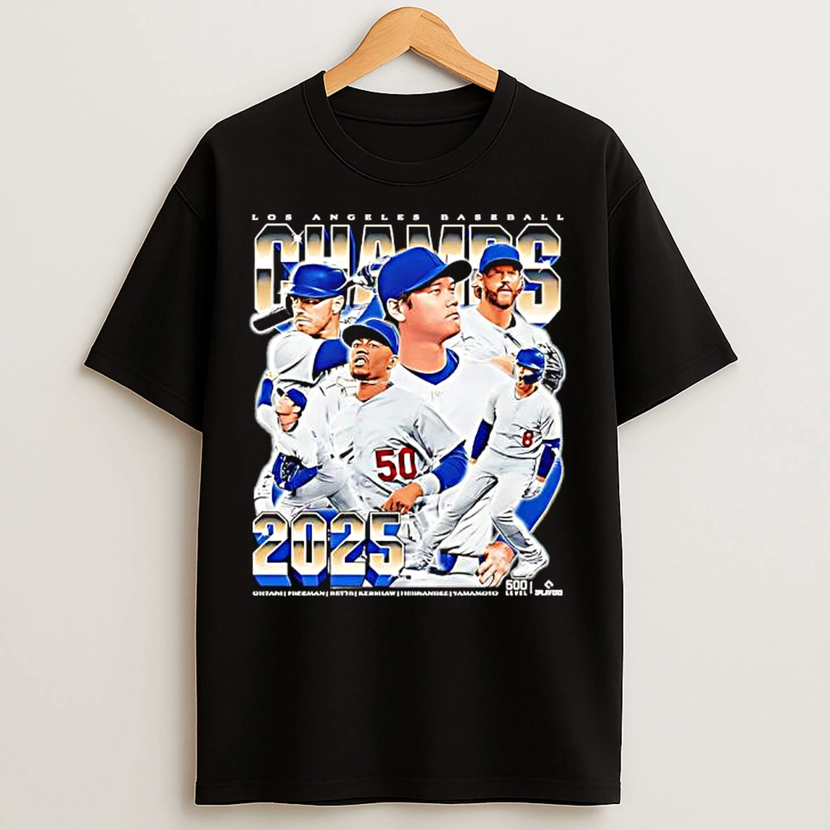 Los Angeles D Baseball 2025 Champs Vintage T Shirts