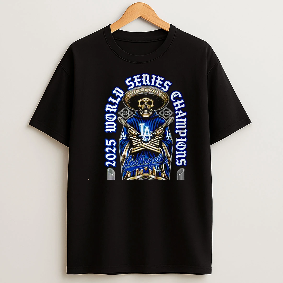 Los Angeles Dodgers 2024 2025 World Series Champions Skull Christmas T Shirts