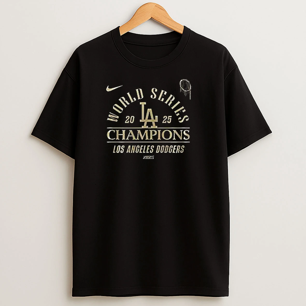 Los Angeles Dodgers 2024 25 Back To Back World Series Champions Black T Shirts