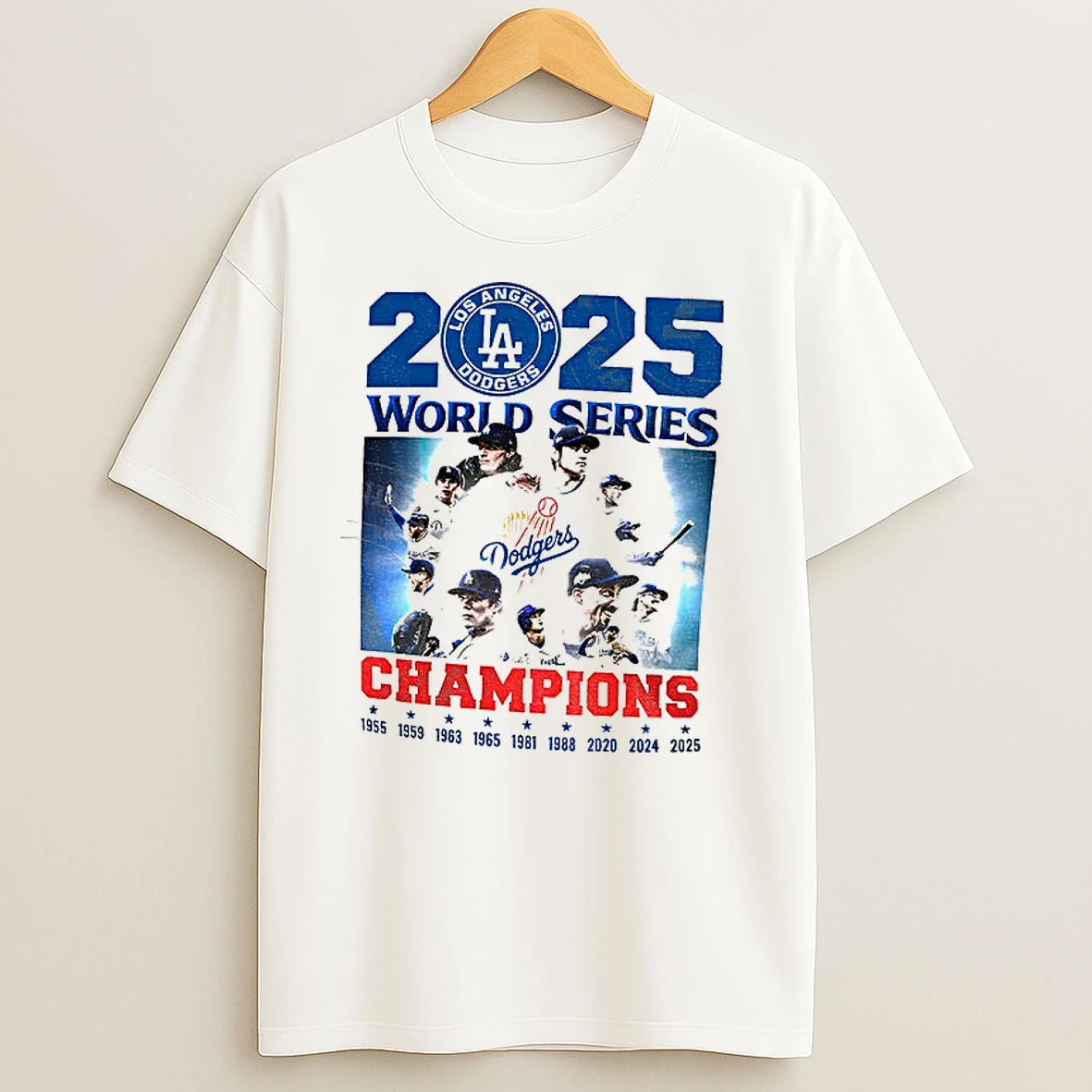 Los Angeles Dodgers 2025 Back To Back World Series Champions 1955 2025 T Shirts