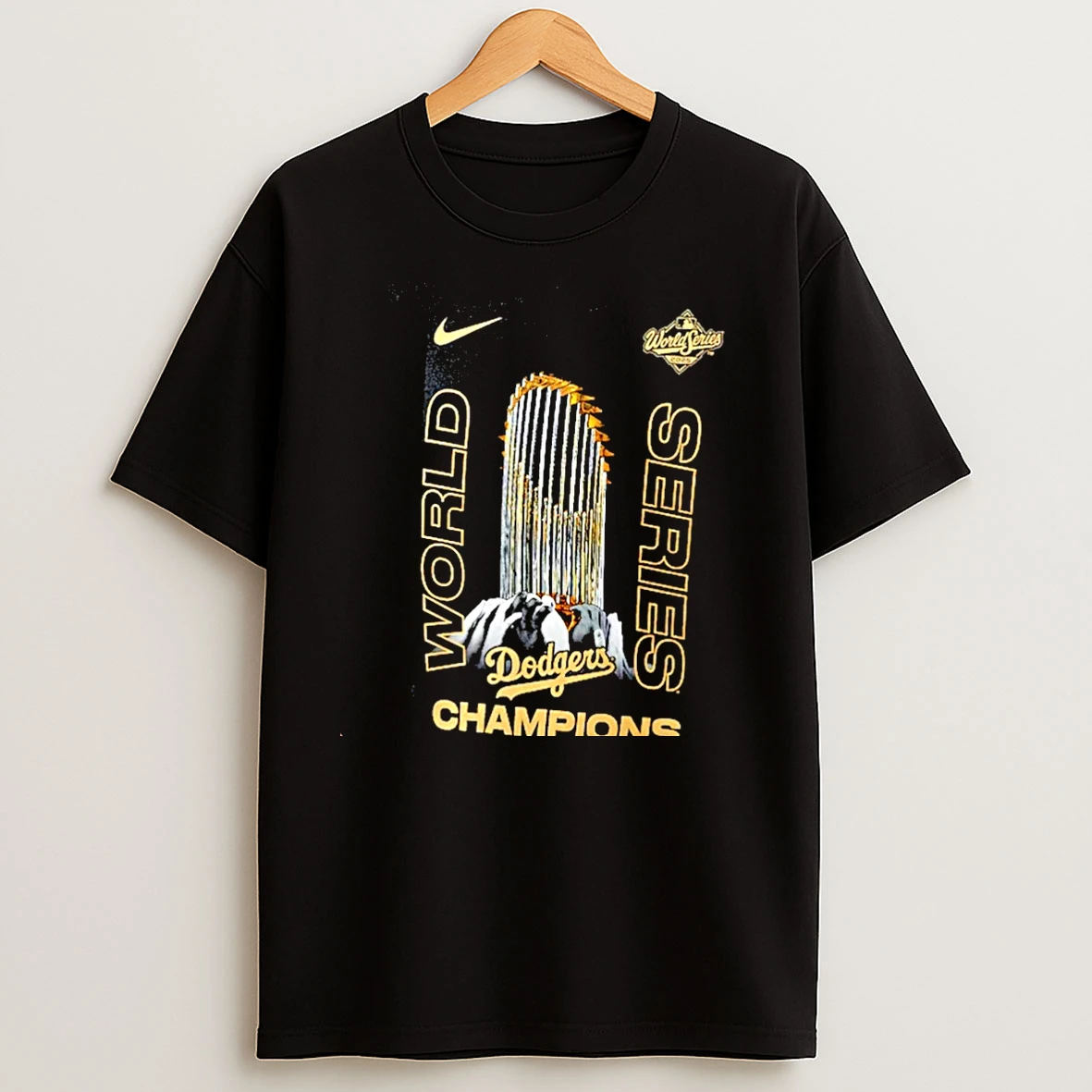 Los Angeles Dodgers 2025 World Series Champions Raise The Trophy Christmas T Shirts