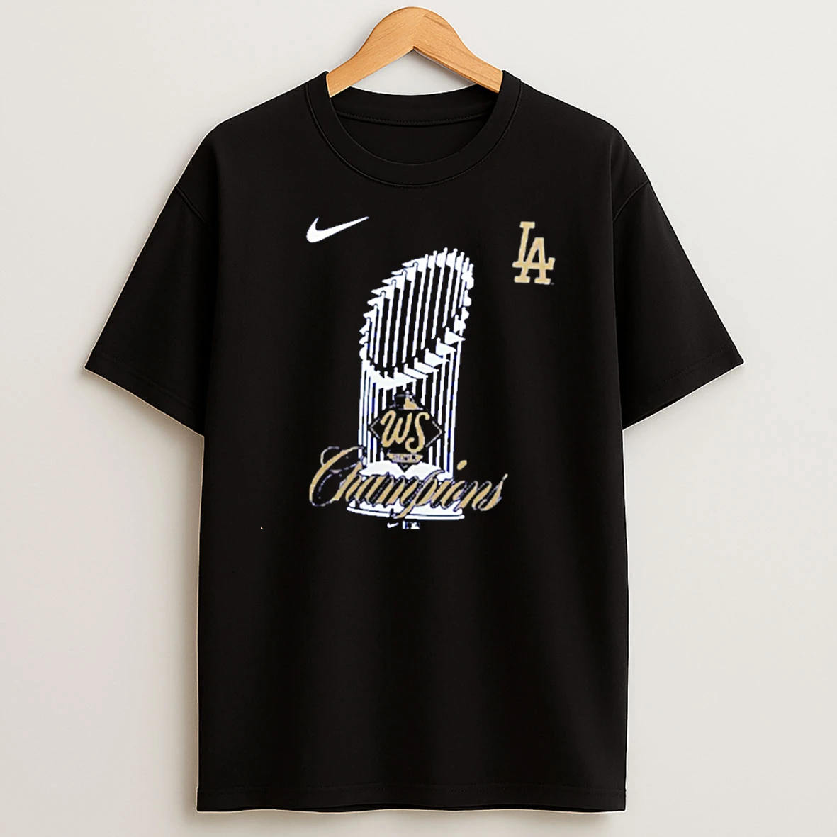 Los Angeles Dodgers 2025 World Series Champions Trophy Logo Christmas T Shirts