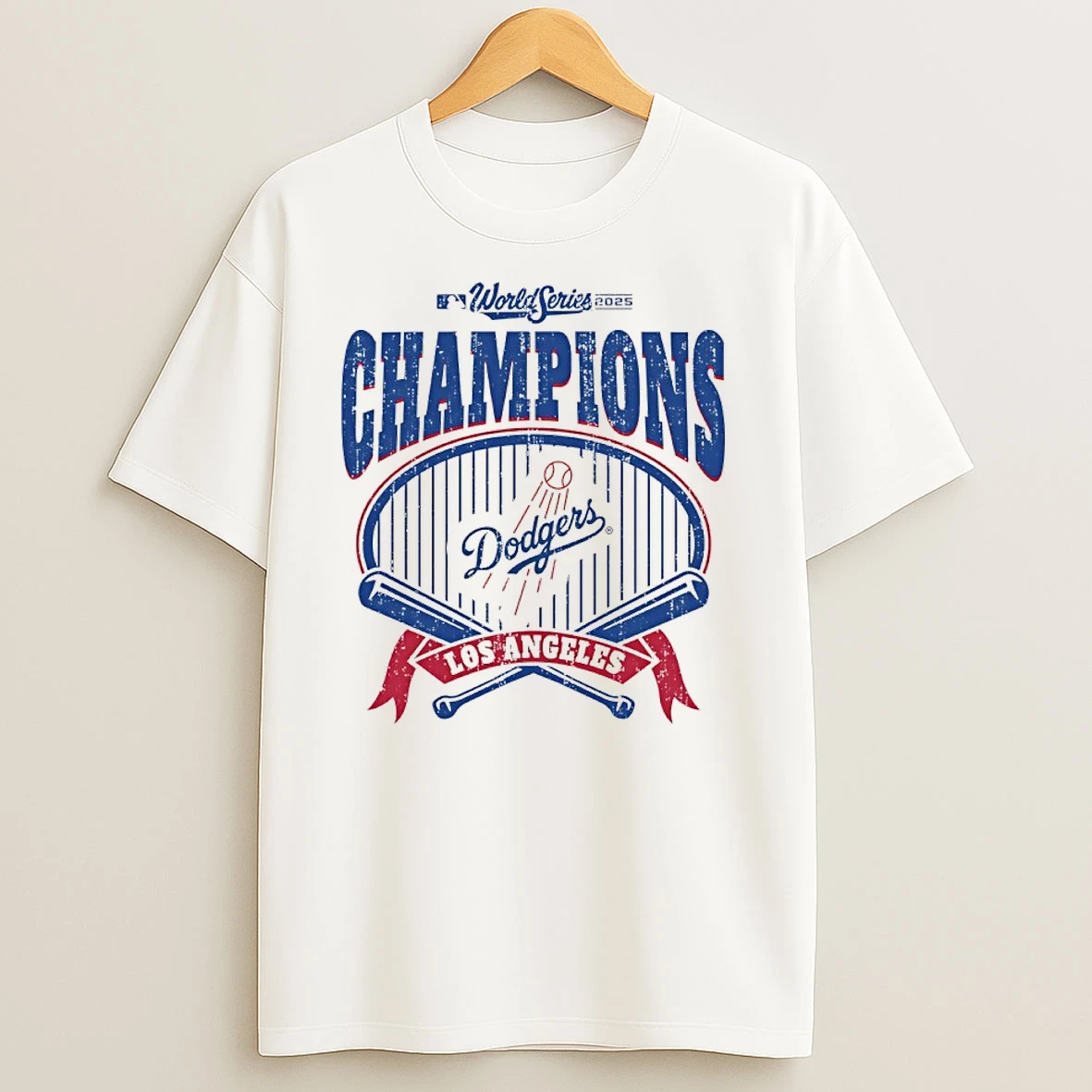 Los Angeles Dodgers 2025 World Series Champions Baseball Bats Crossed T Shirts
