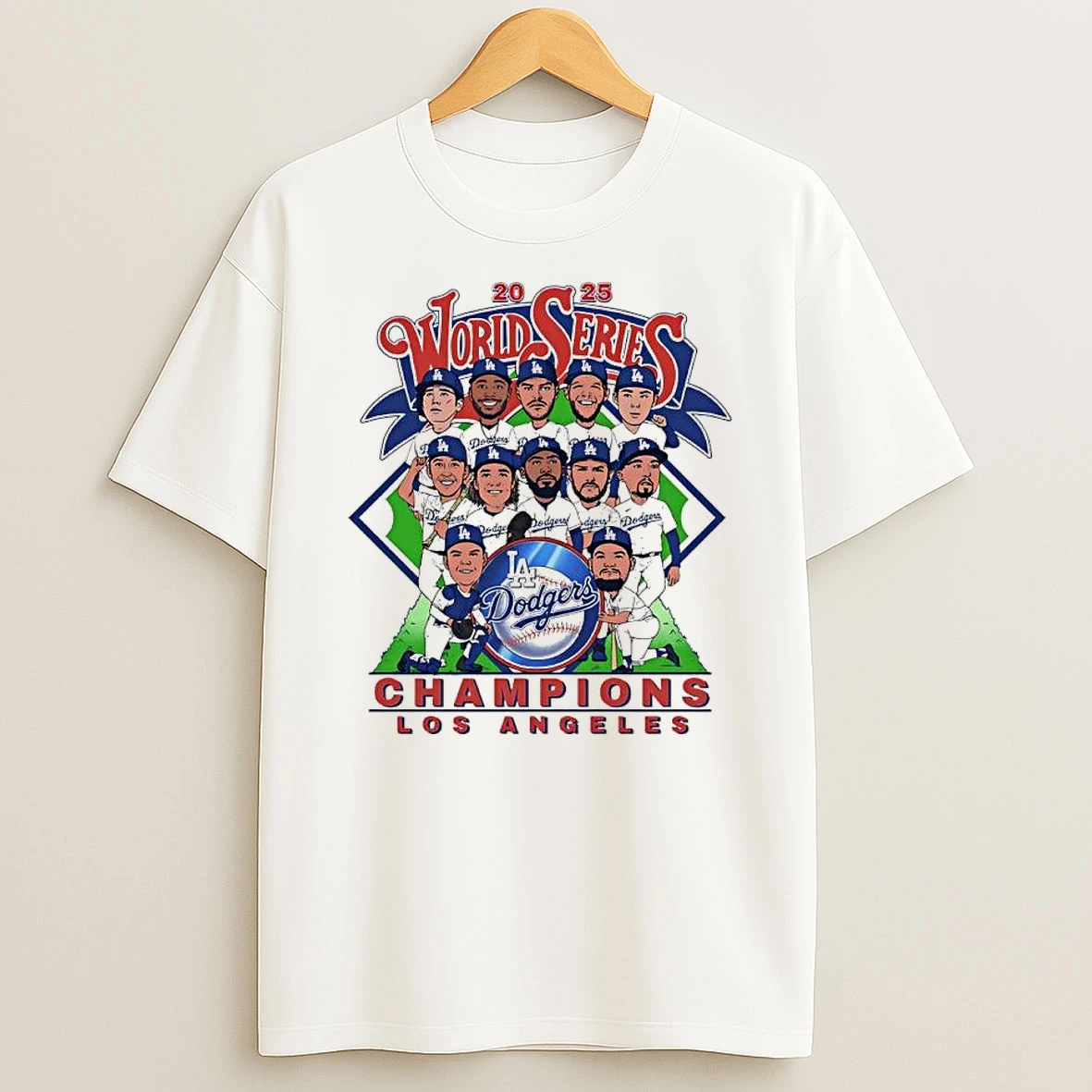 Los Angeles Dodgers 2025 World Series Champions Players Signatures Shirts