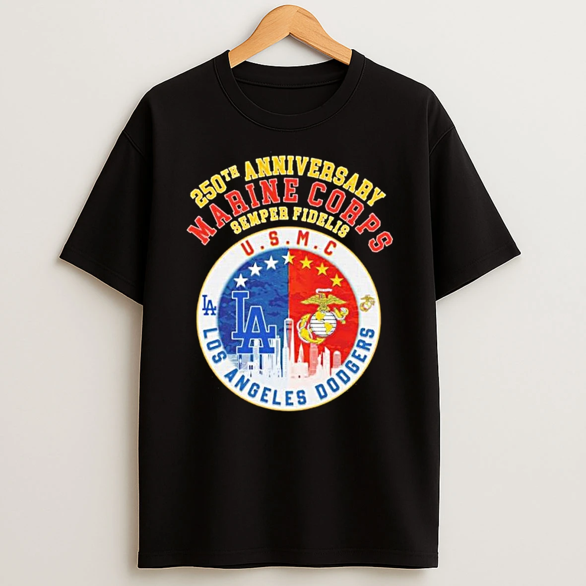 Los Angeles Dodgers 250th Anniversary Marine Corps Semper Fidelis Shirts