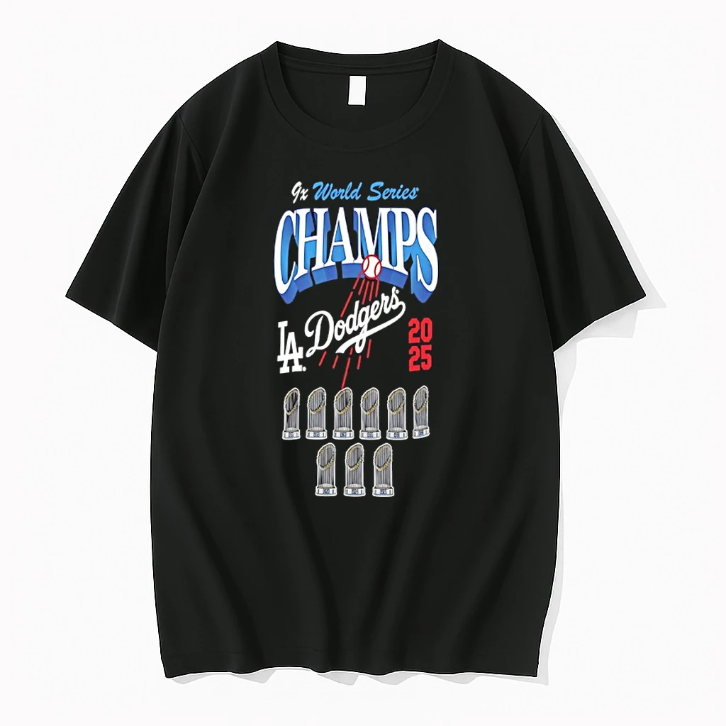Los Angeles Dodgers 9 Time World Series Champions Trophy Shirts