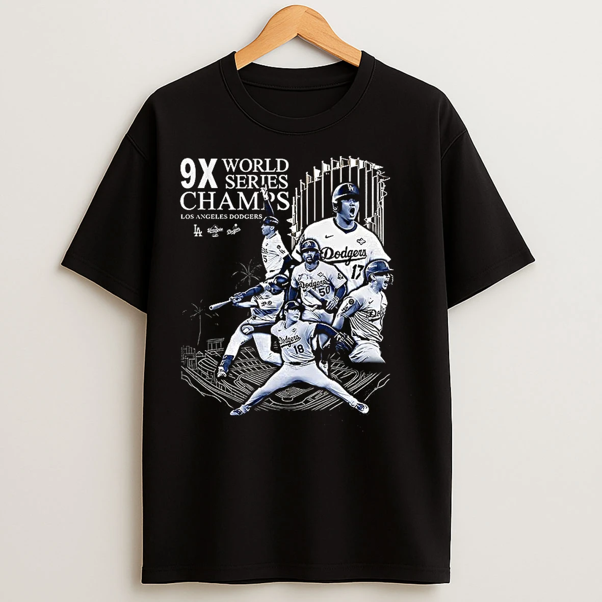Los Angeles Dodgers 9x World Series Champions 2025 T Shirts