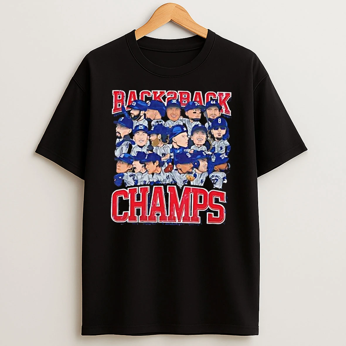Los Angeles Dodgers All Players Baseball Back 2 Back Champs 2025 Shirts