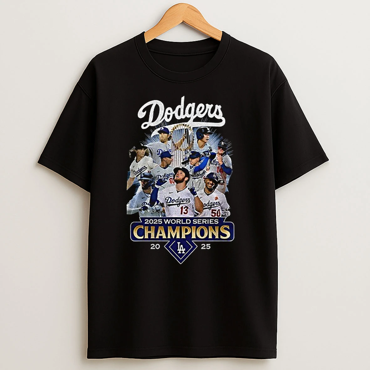 Los Angeles Dodgers All Team 2025 World Series Champions Cup Mlb Graphic T Shirts