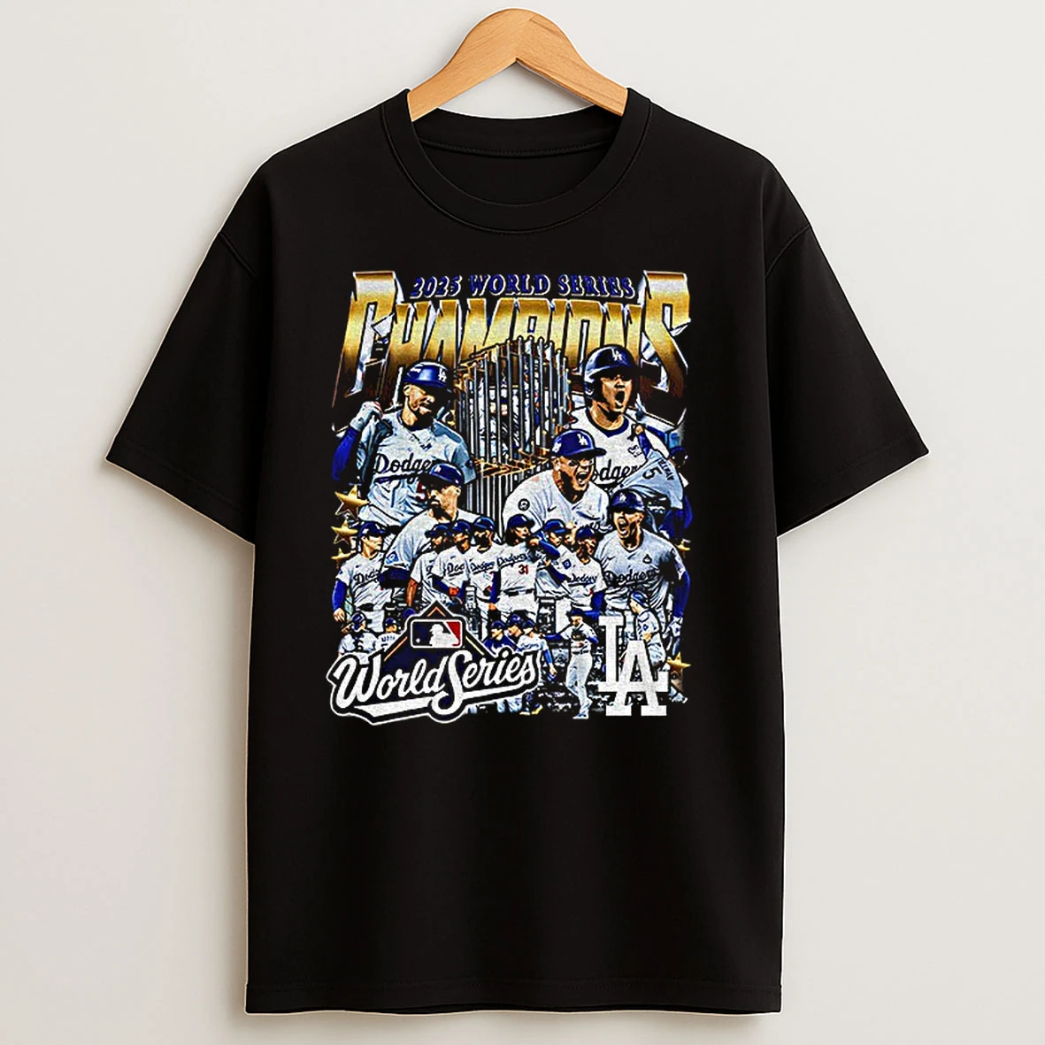 Los Angeles Dodgers All Team 2025 World Series Champions Cup Graphic T Shirts
