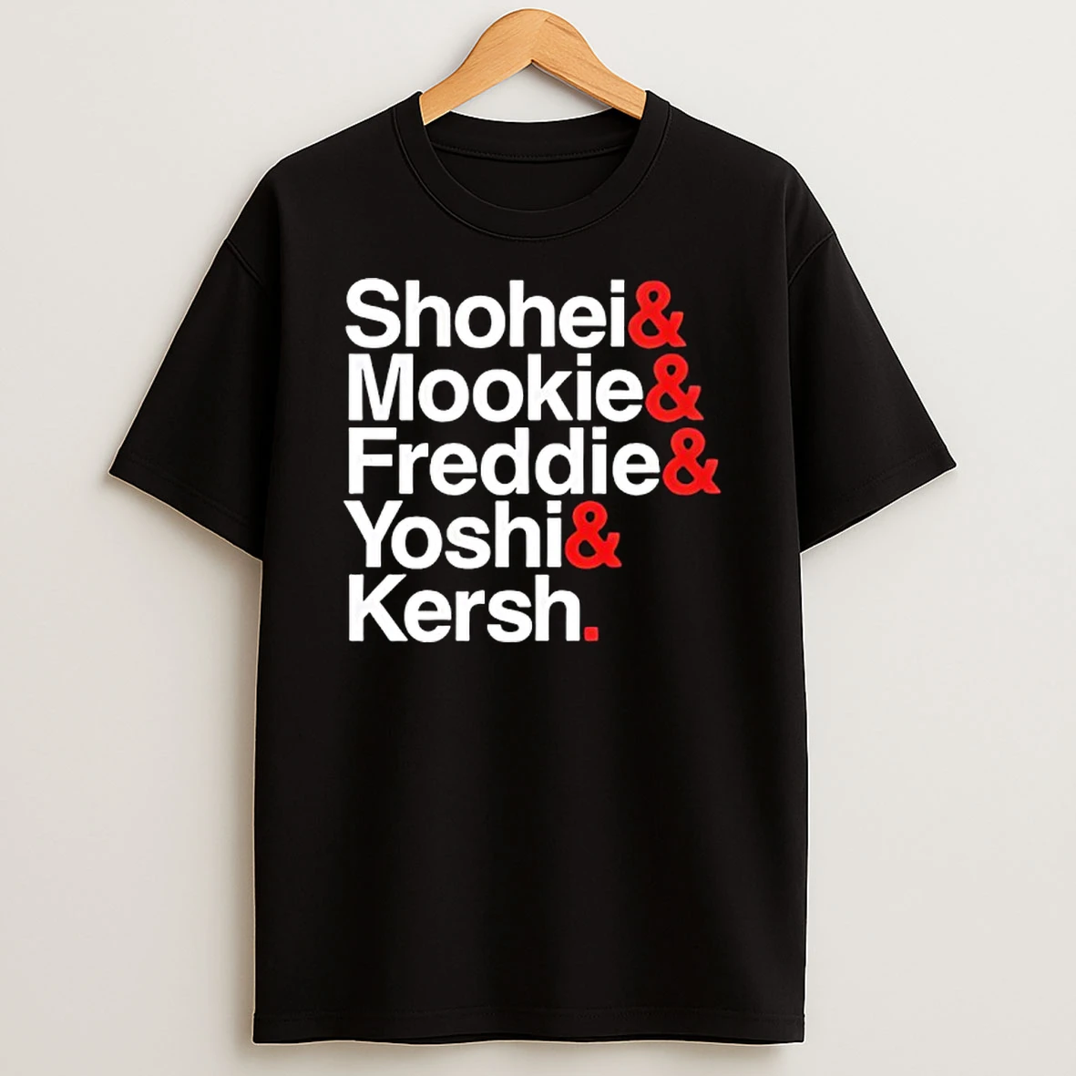 Los Angeles Dodgers Ampersand Stars Shohei Mookie Freddie Yoshi And Kersh Shirts