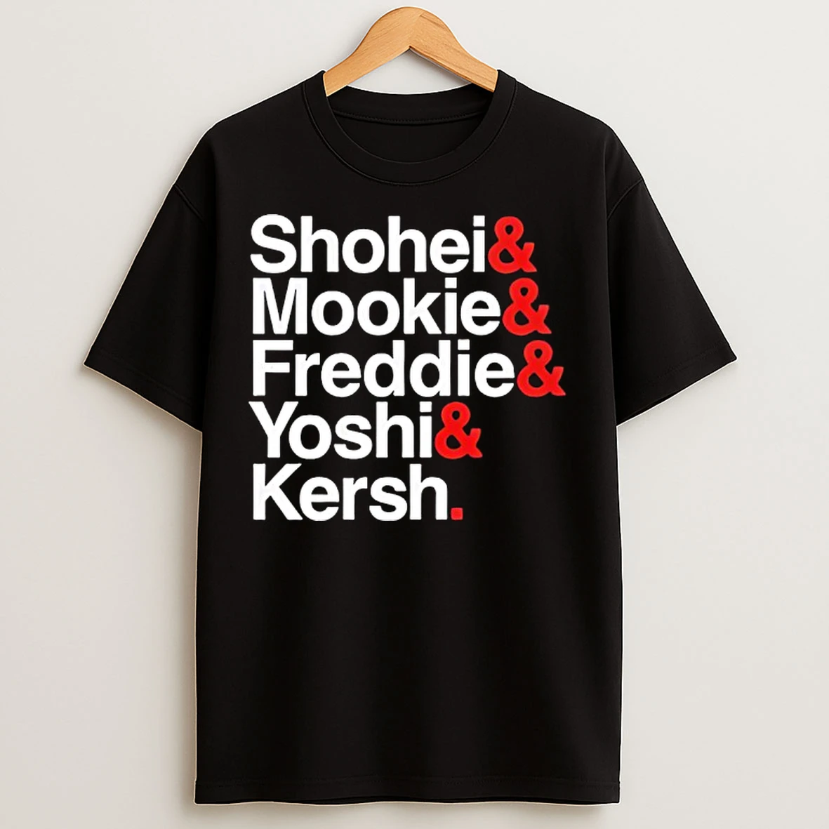 Los Angeles Dodgers Ampersand Stars Shohei Mookie Freddie Yoshi And Kersh T Shirts