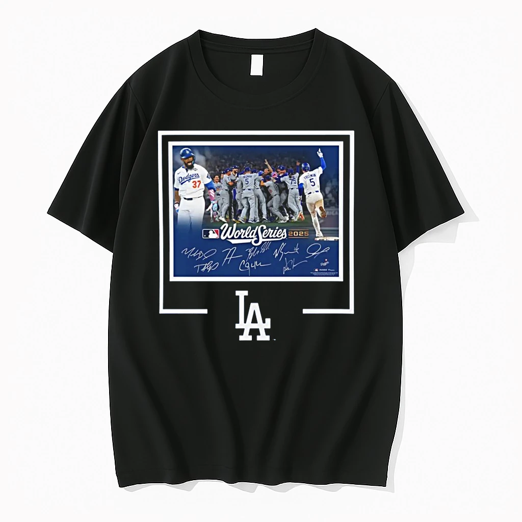 Los Angeles Dodgers Autographed Mlb World Series Signatures Shirts