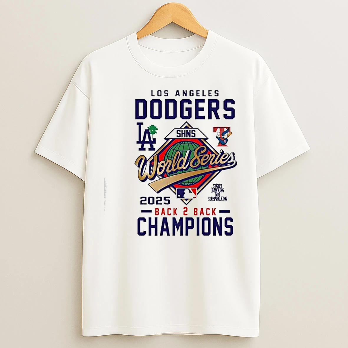 Los Angeles Dodgers Back 2 Back Champions Shns World Series T Shirts