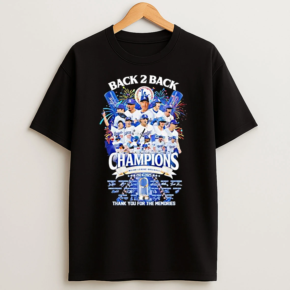 Los Angeles Dodgers Back 2 Back World Series Champions Thank You For The Memories 2025 Shirts