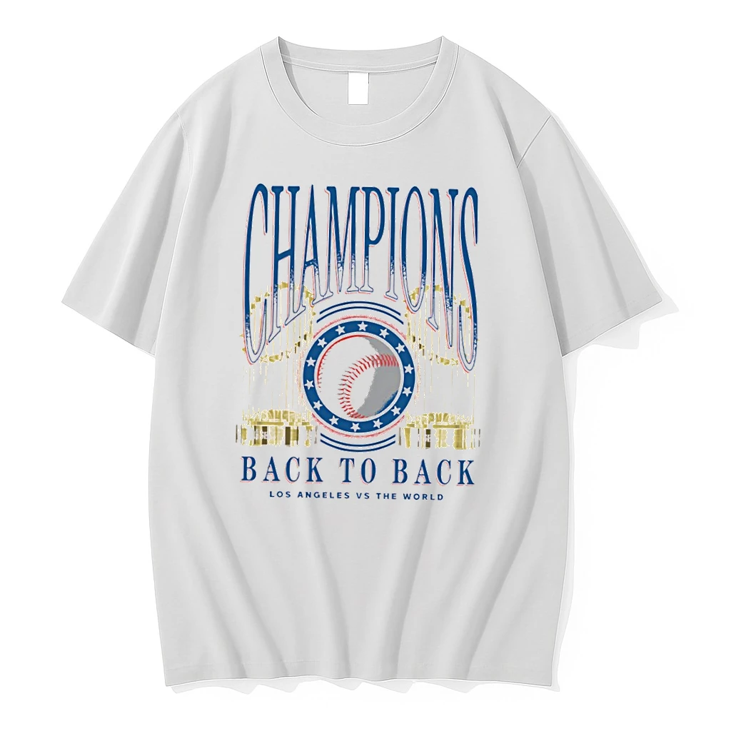 Los Angeles Dodgers Back To Back Trophies Los Angeles Vs The World Champions Shirts