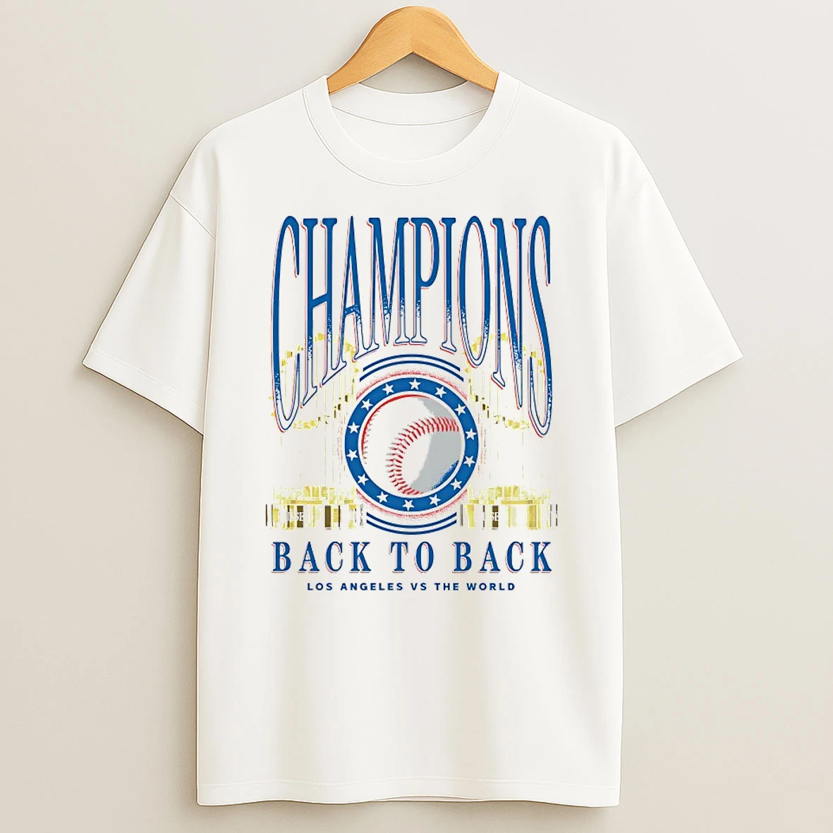 Los Angeles Dodgers Back To Back World Baseball Champions Trophy Shirts