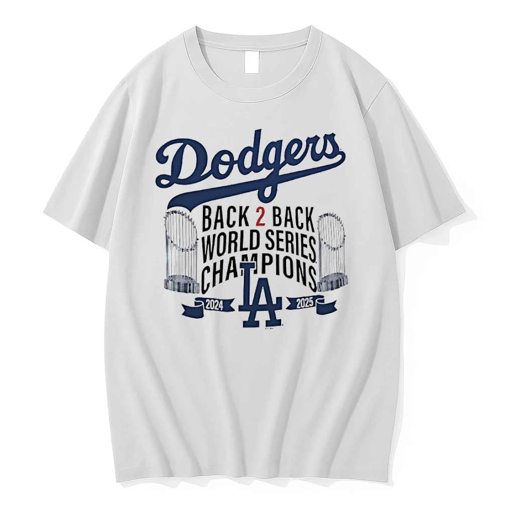 Los Angeles Dodgers Back To Back 2024 2025 World Series Champions Trophies Shirts