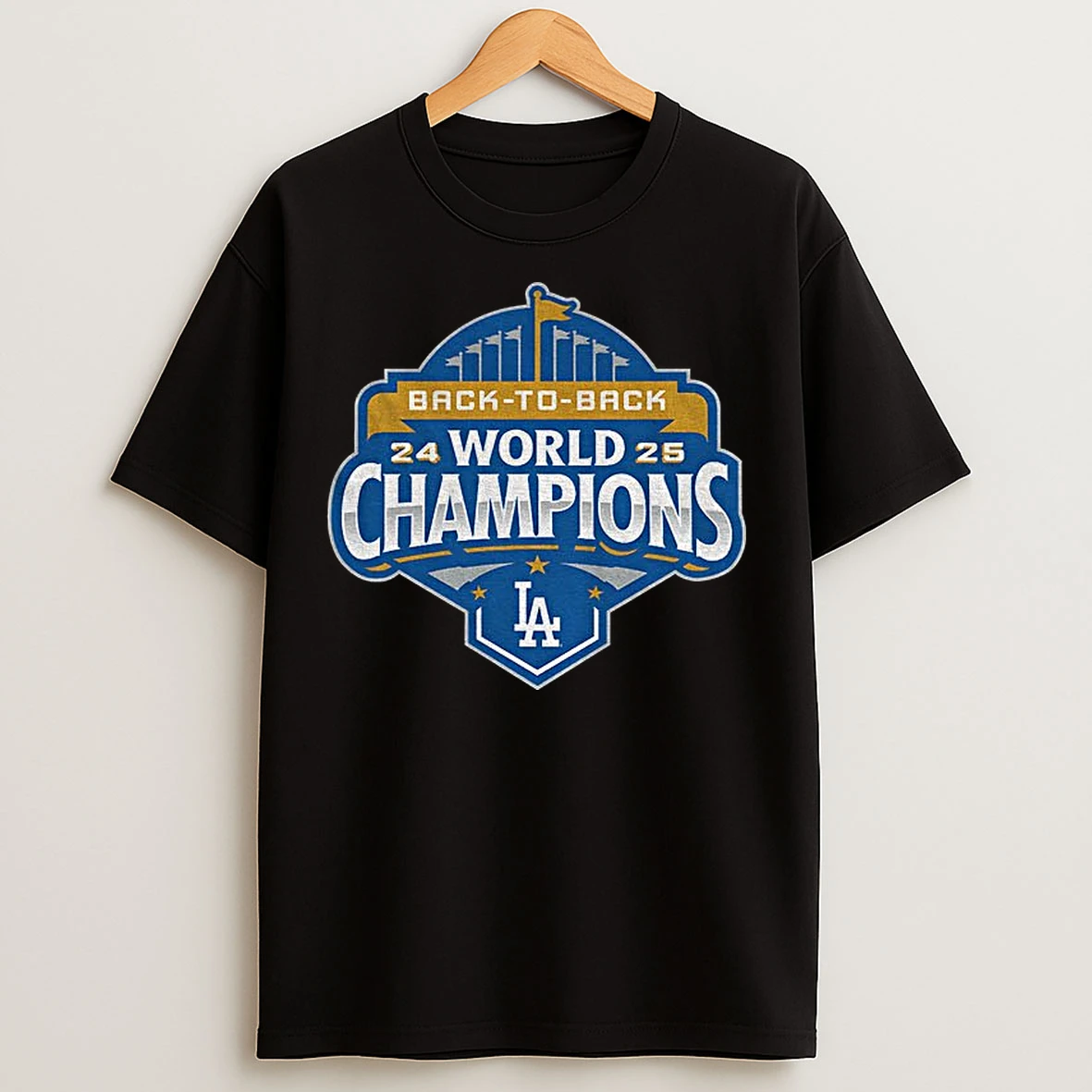Los Angeles Dodgers Back To Back World Champions Series Mlb 2024 2025 Logo T Shirts