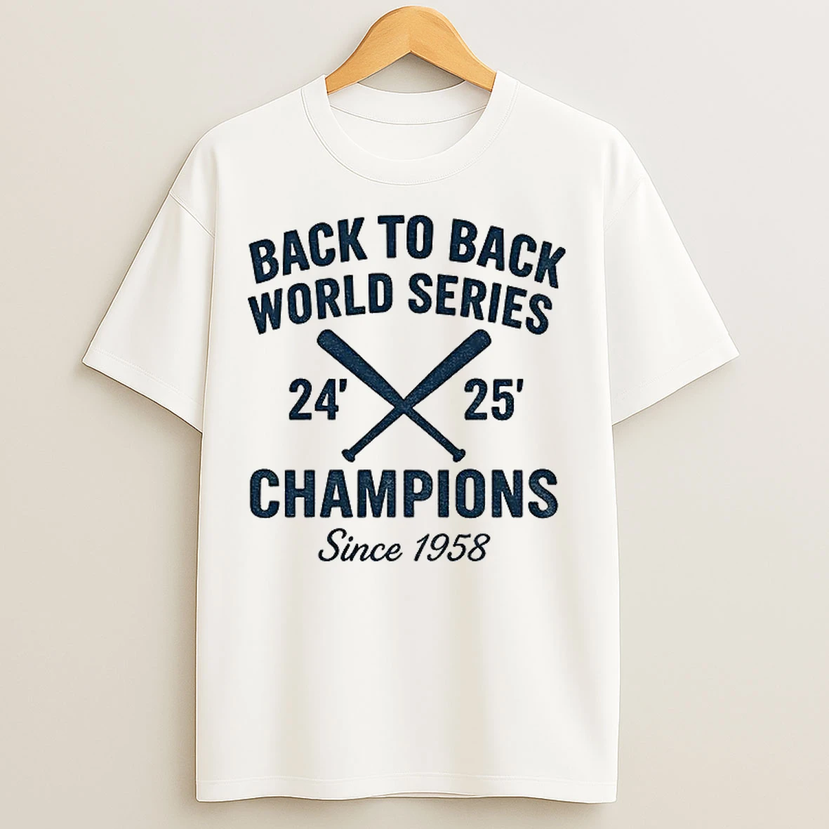 Los Angeles Dodgers Back To Back World Series 24 25 Champions Since 1958 T Shirts