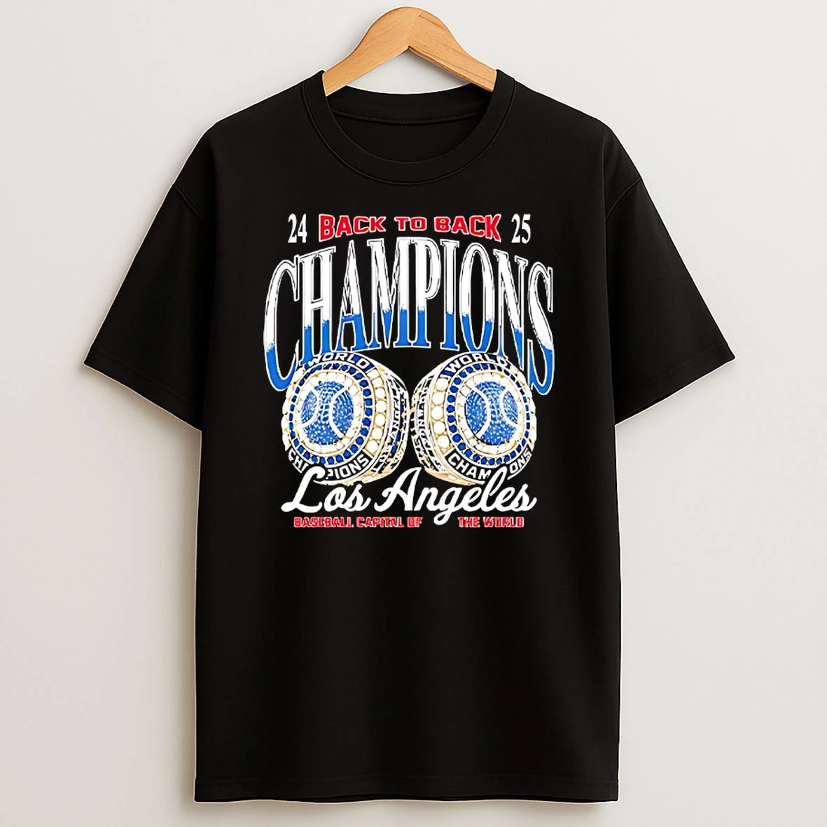 Los Angeles Dodgers Baseball Capital Of The World Back To Back Champions Shirts