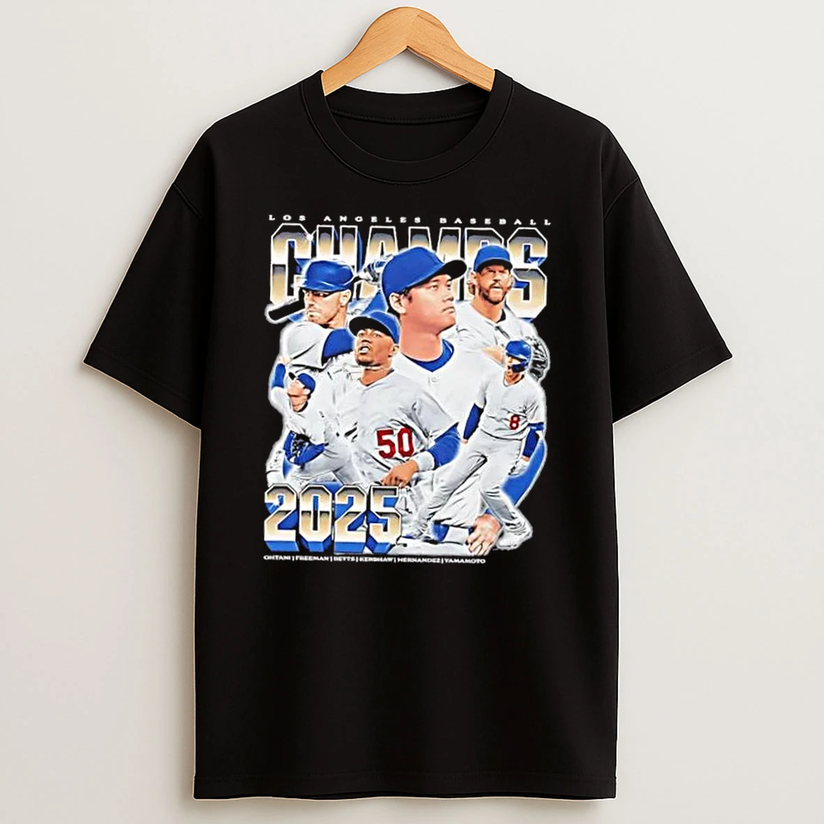 Los Angeles Dodgers Baseball Shohei Ohtani And Players 2025 Champs Vintage Shirts