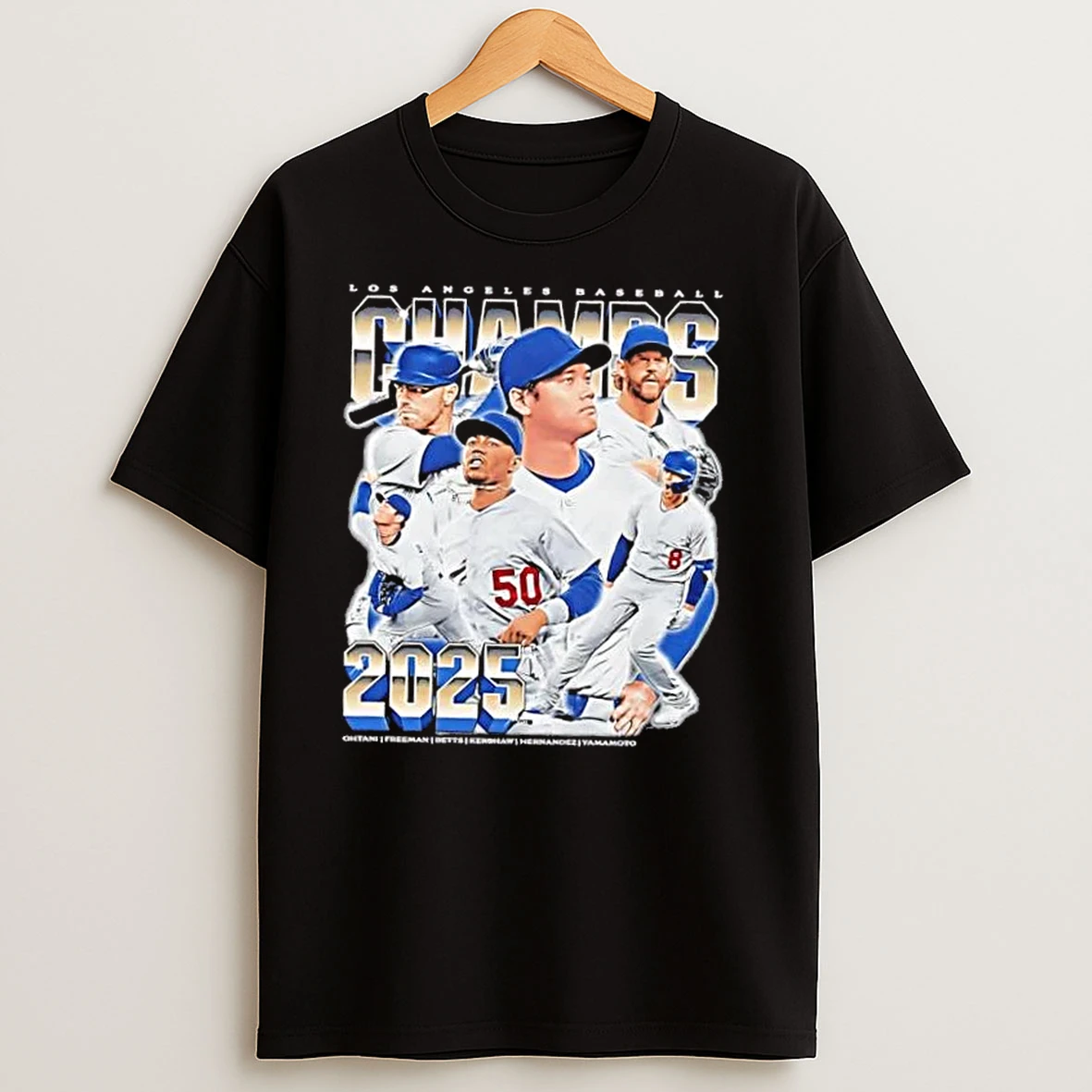 Los Angeles Dodgers Baseball Shohei Ohtani And Players 2025 Champs Vintage T Shirts