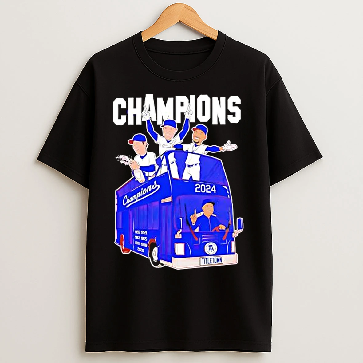Los Angeles Dodgers Baseball World Champions Parade Bus T Shirts