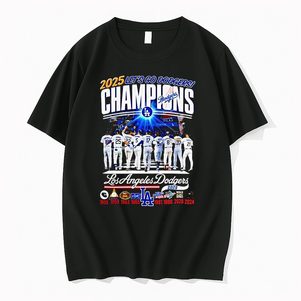 Los Angeles Dodgers Champions 2025 Lets Go Dodgers Shirts