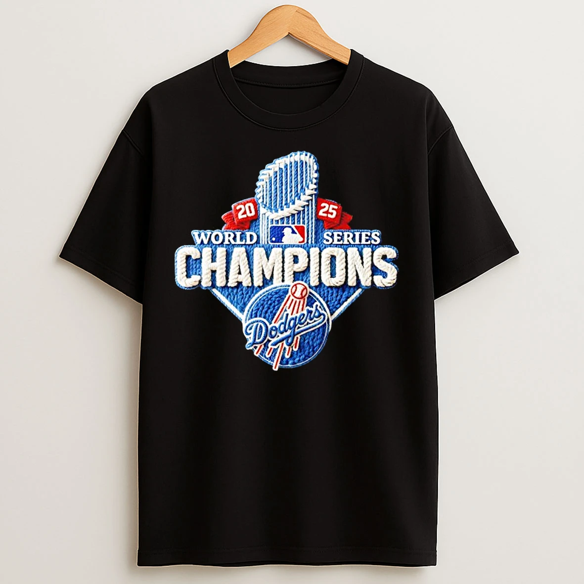 Los Angeles Dodgers Champions 2025 World Series Embroidery T Shirts