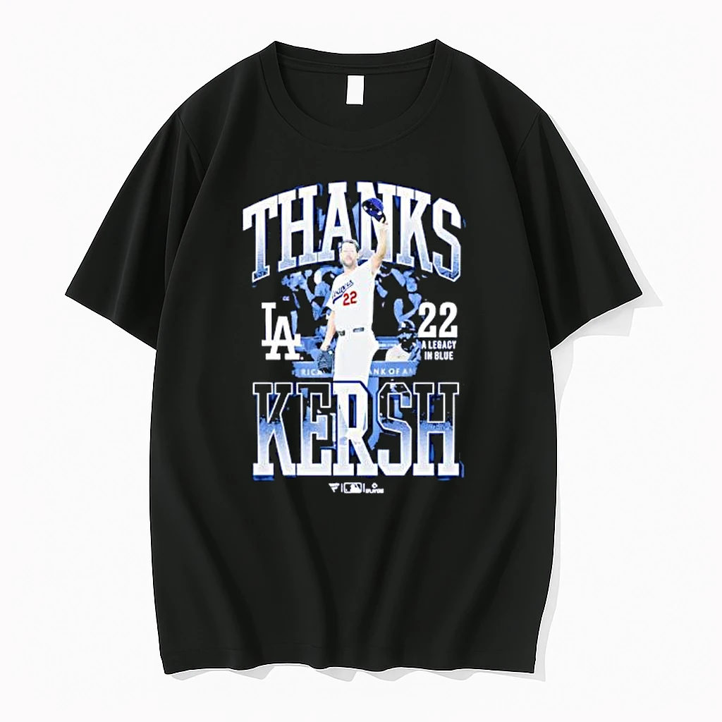 Los Angeles Dodgers Clayton Kershaw Royal Thanks Kersh Graphic Shirts