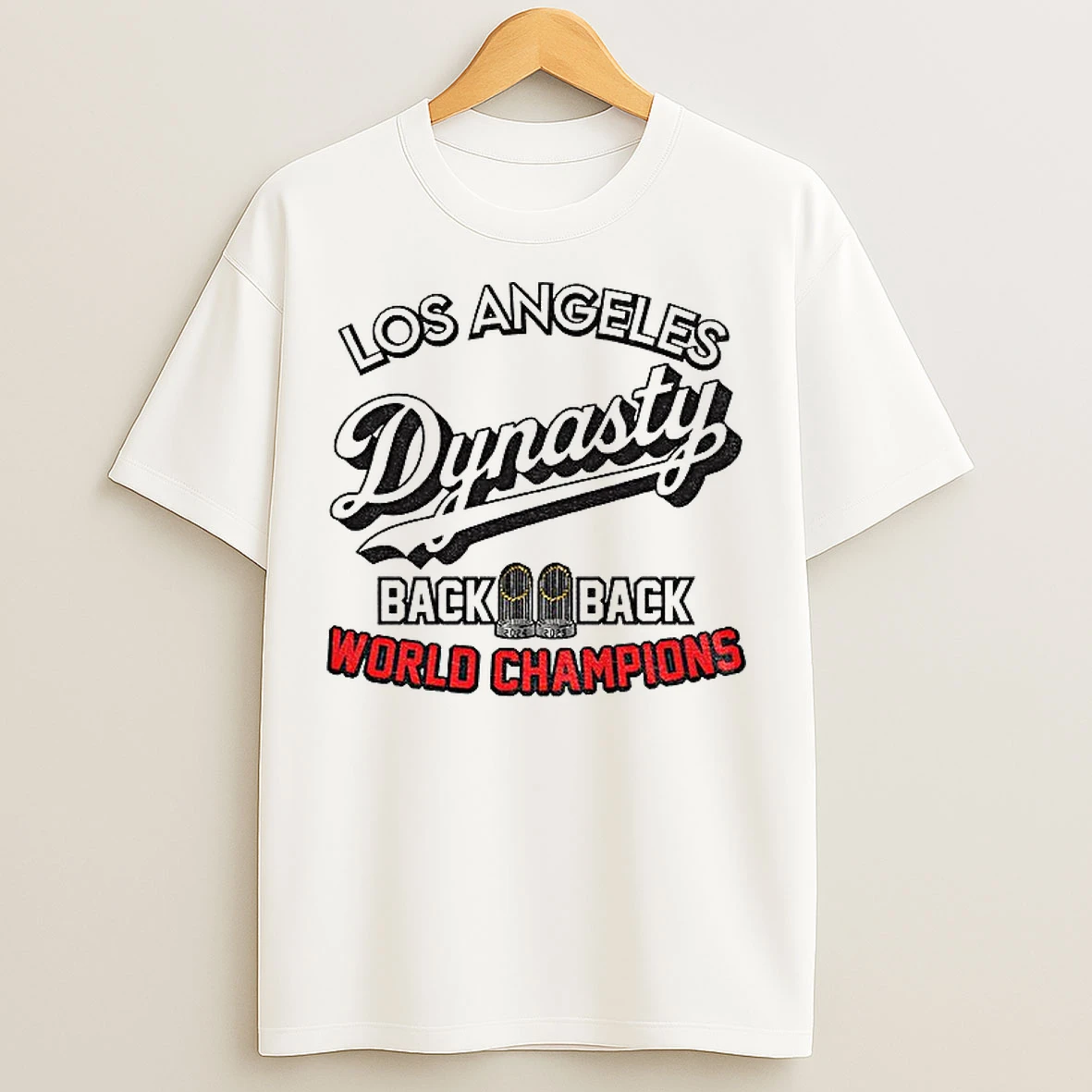 Los Angeles Dodgers Dynasty Mlb Baseball Back 2 Back World Champions 1955 2025 T Shirts