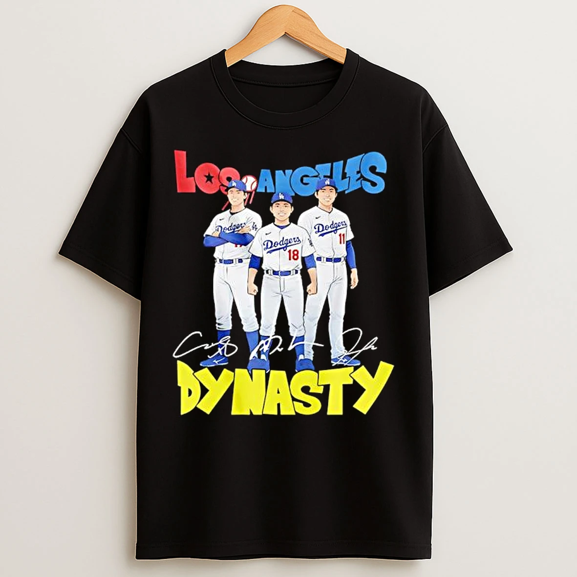 Los Angeles Dodgers Dynasty Players Signatures T Shirts