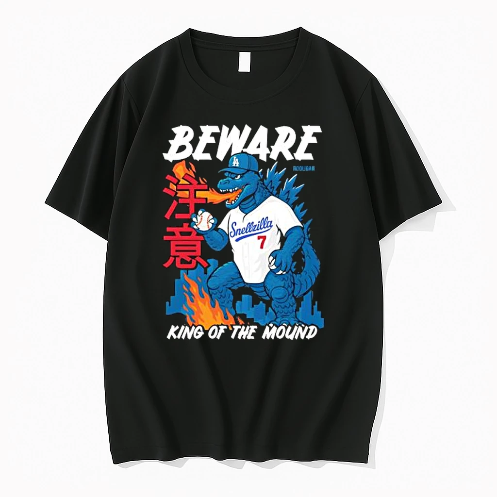 Los Angeles Dodgers Hooligan La Snellzilla Beware King Of The Mound Shirts