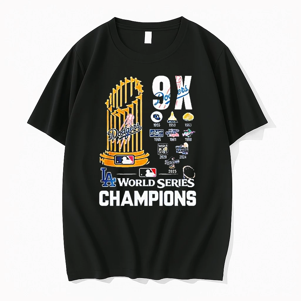 Los Angeles Dodgers Mlb 9 X World Series Champions 2024 2025 Shirts