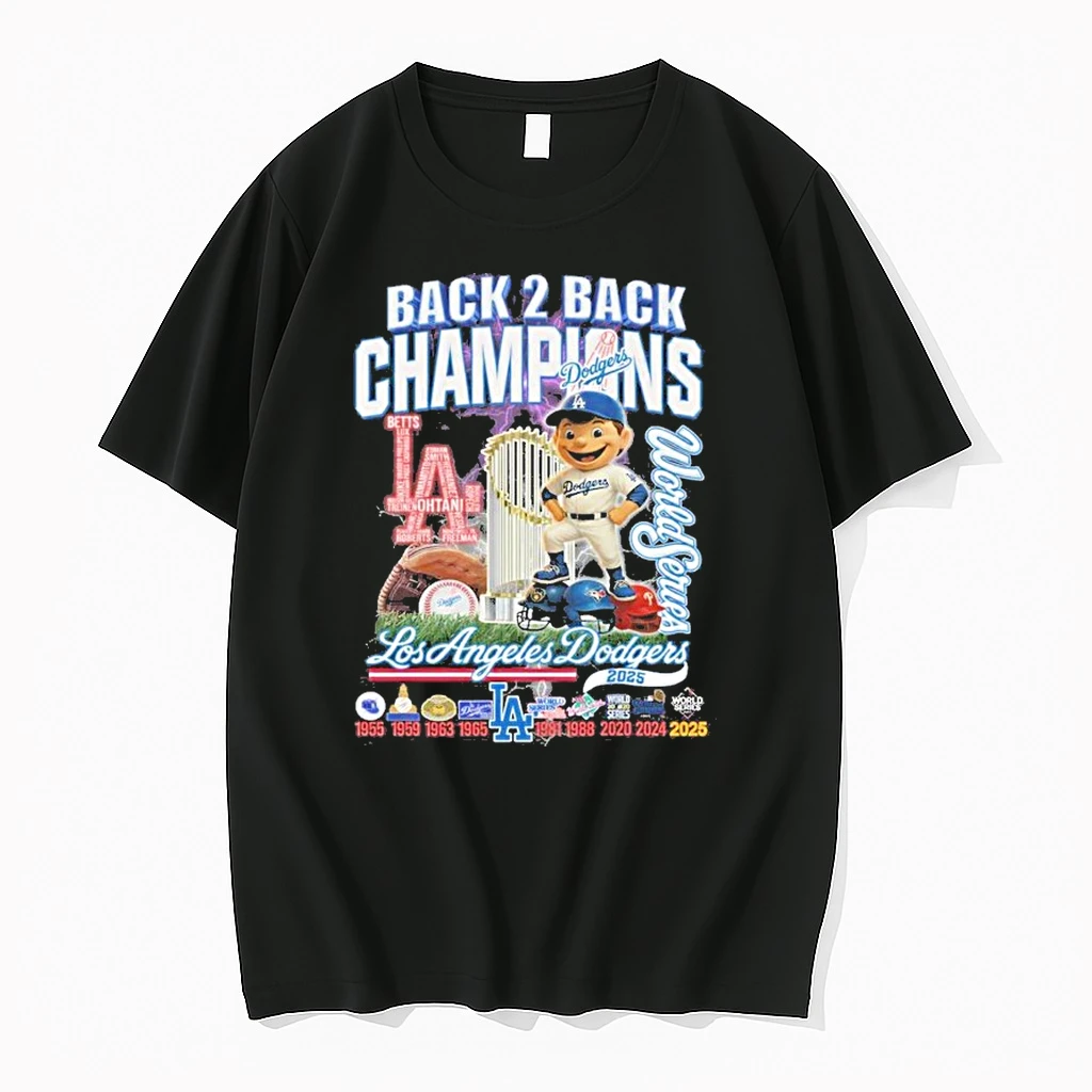 Los Angeles Dodgers Mascot 2025 Back 2 Back World Series Champions Shirts