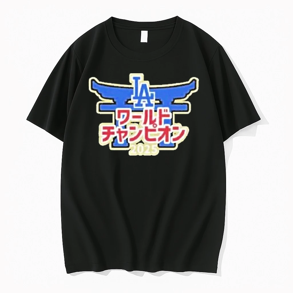 Los Angeles Dodgers New Era 2025 World Series Champions Japanese Characters Shirts