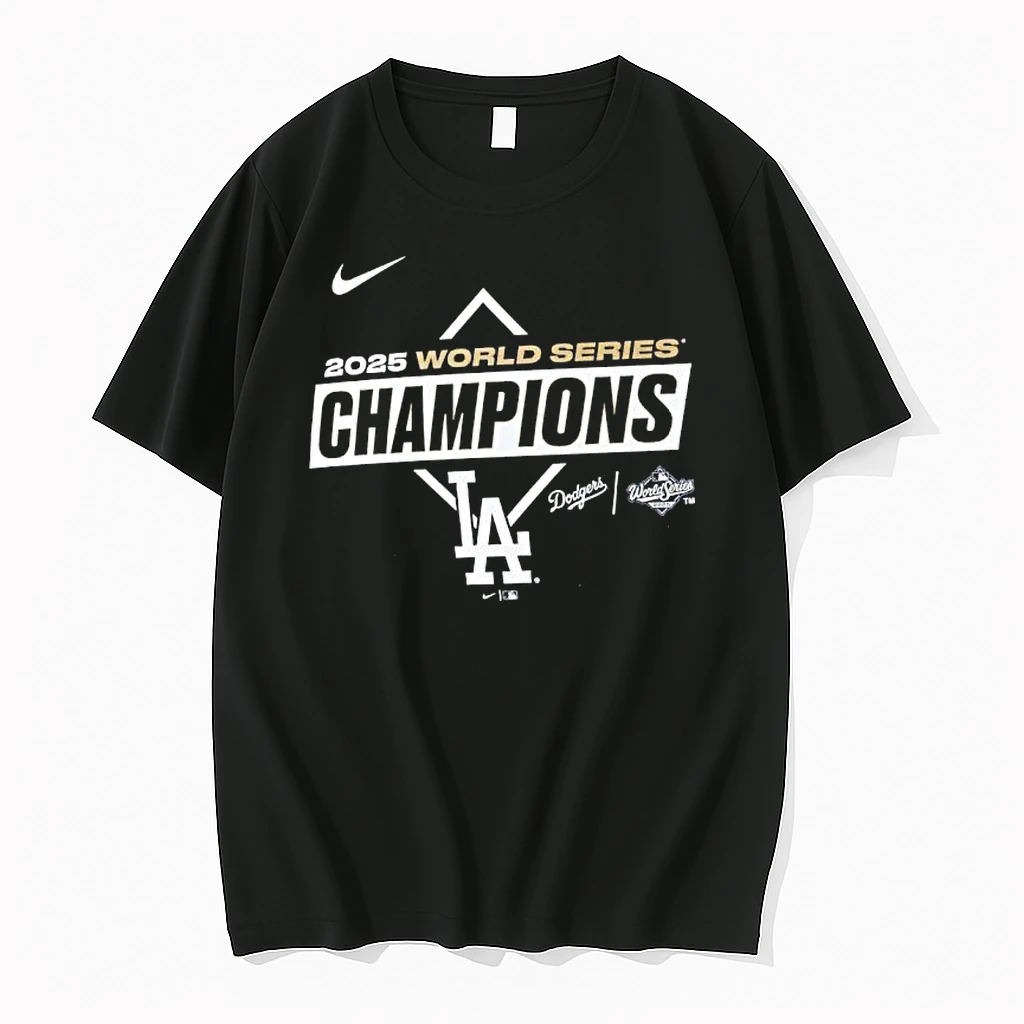 Los Angeles Dodgers Nike 2025 World Series Champions Team Logo Shirts