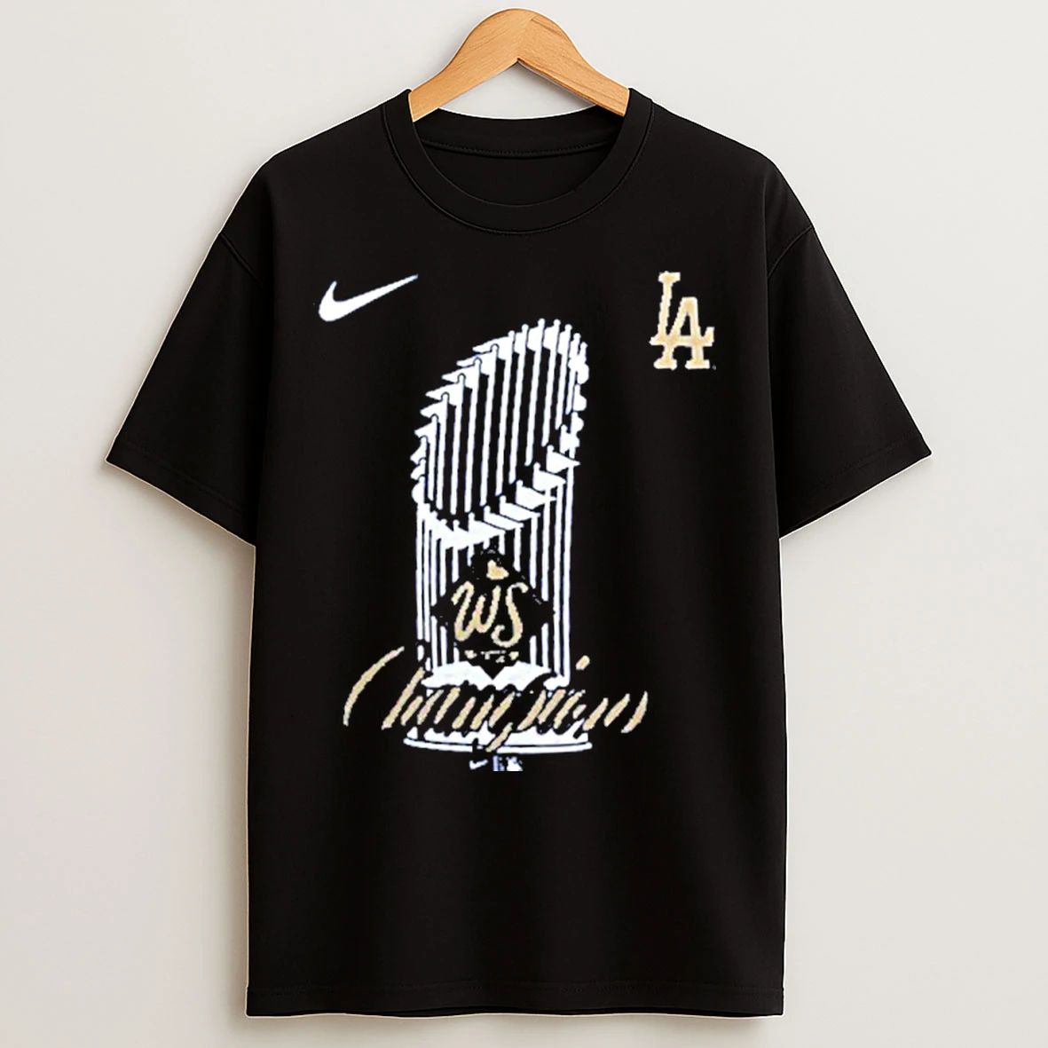 Los Angeles Dodgers Nike 2025 World Series Champions Trophy T Shirts