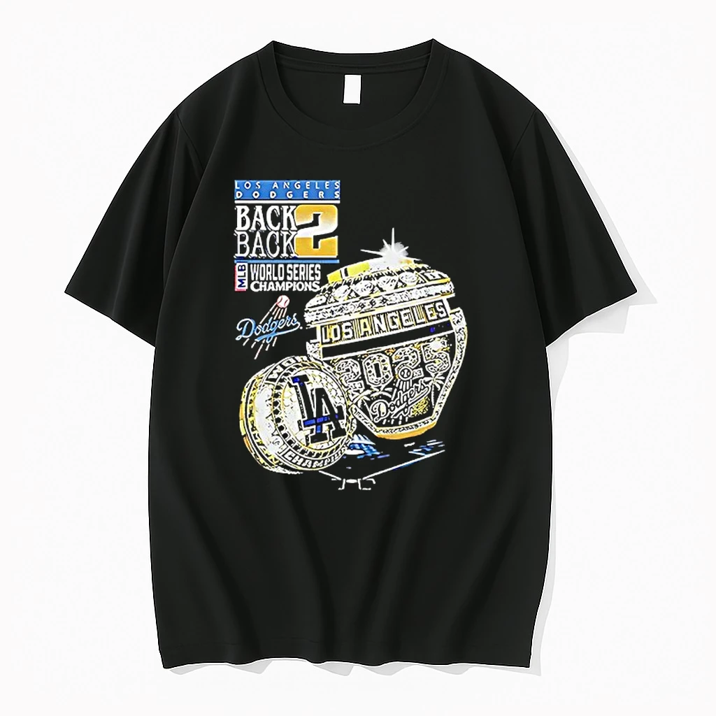 Los Angeles Dodgers Rings Back 2 Back World Series Champions Logo 2025 Shirts