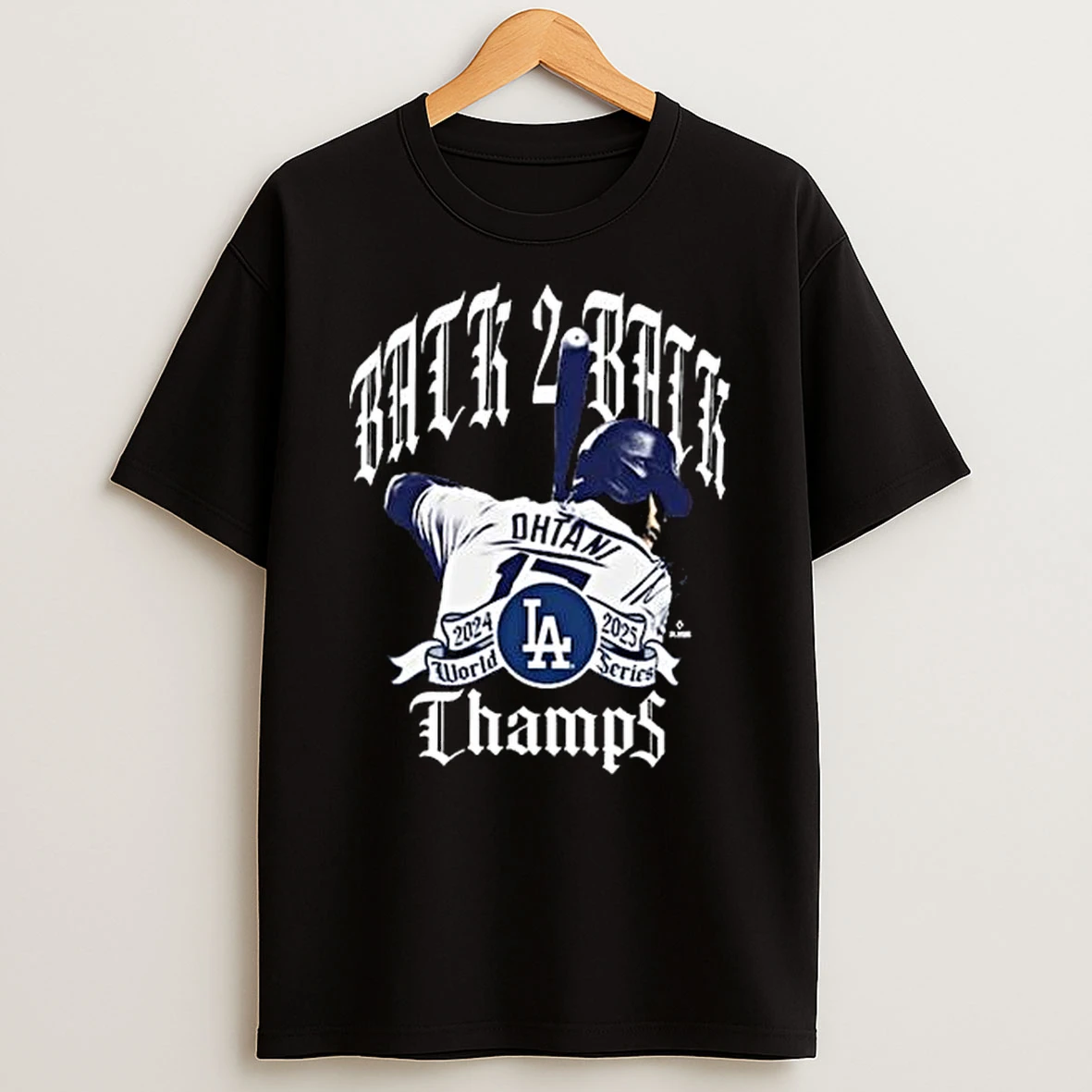 Los Angeles Dodgers Shohei Ohtani New Era Back To Back World Series Champions Shirts