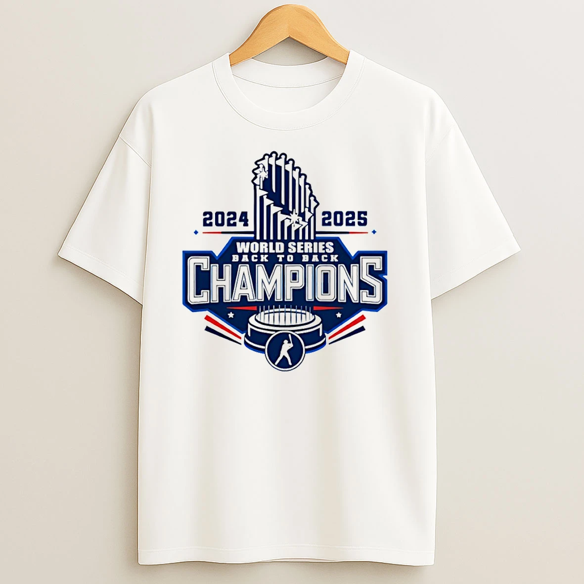 Los Angeles Dodgers Trophy World Series Back To Back 2024 2025 Champions Mlb T Shirts