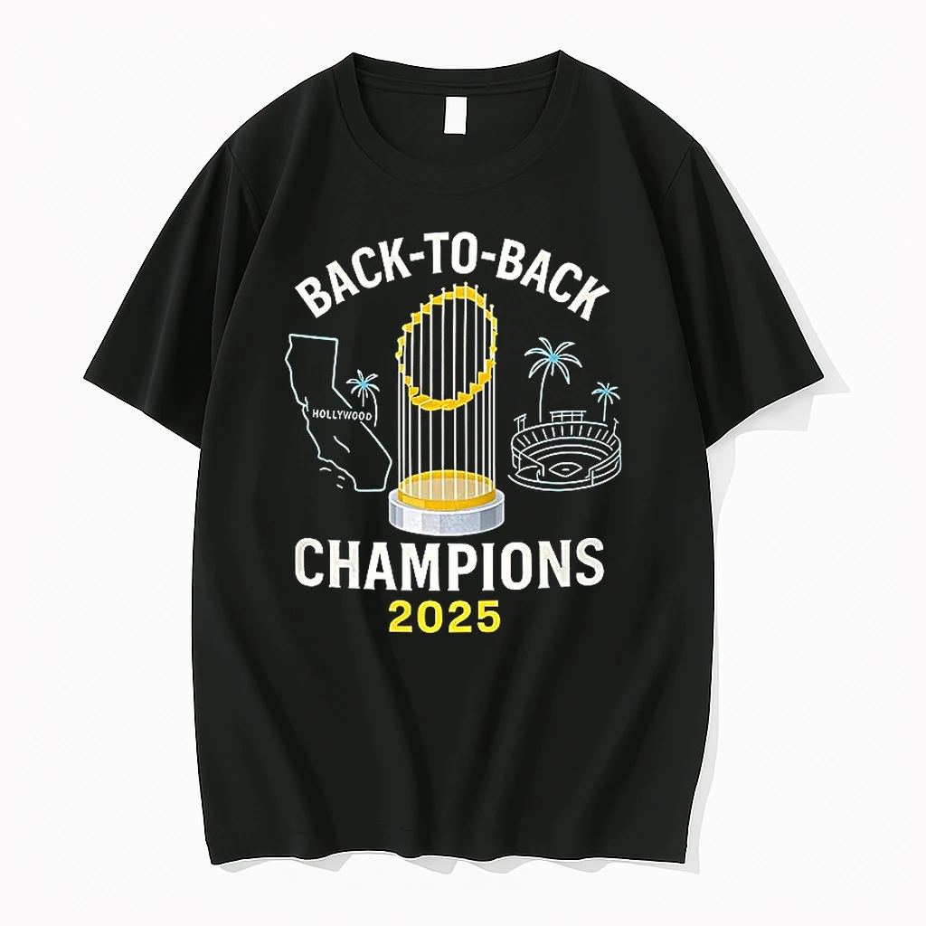 Los Angeles Dodgers Trophy Back To Back Champions 2025 Shirts