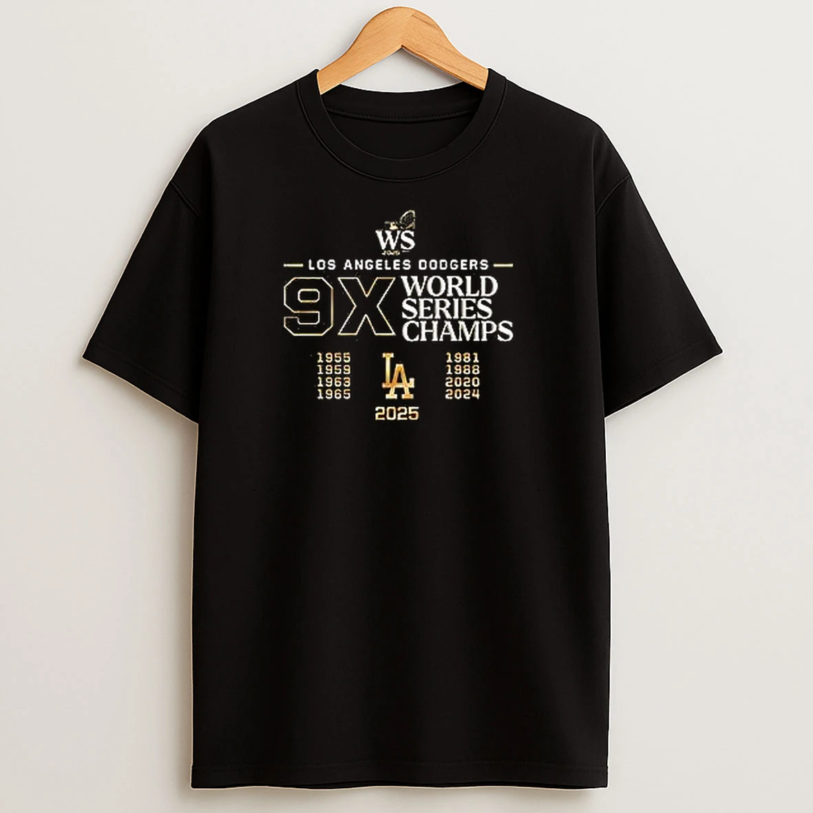Los Angeles Dodgers Win 9x World Series Champs T Shirts