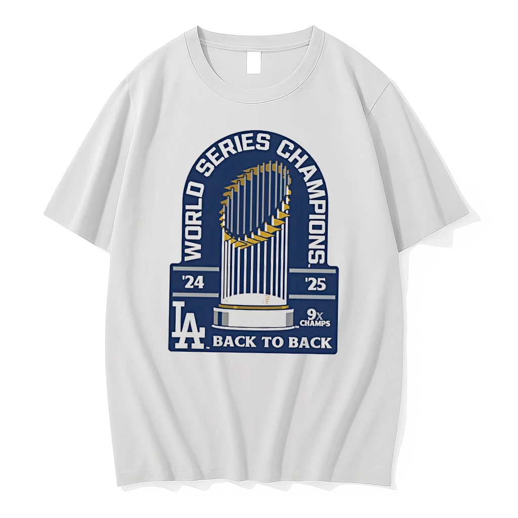 Los Angeles Dodgers Wincraft Back To Back World Series Champions 9x Champs Shirts